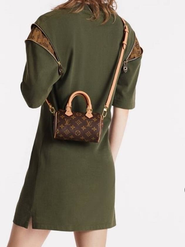 Nano Speedy Monogram Tote Bag Brown 970