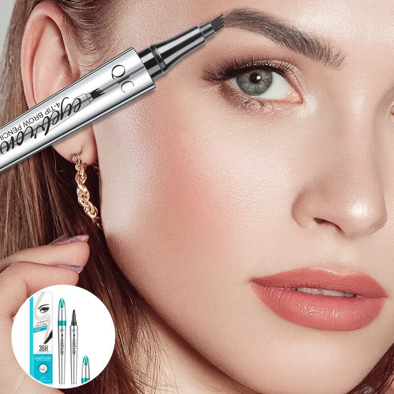 🔥ACHETEZ 1 OBTENEZ 1 GRATUIT🎉 2 PIÈCES🎁Crayon à Sourcils Microblading Imperméable 3D de Haute Qualité avec Pointe à Quatre Dents pour Tatouage