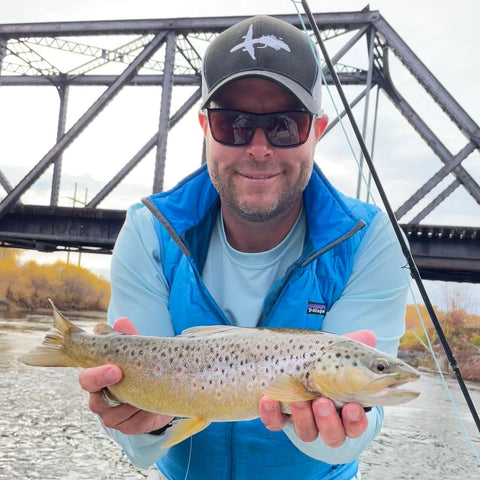 Jeff Ditsworth, Owner of Pescador on the Fly with a Montana Brown Trout