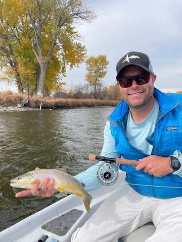 Jeff Ditsworth, Owner of Pescador on the Fly with a Streamer Caught Montana Brown Trout