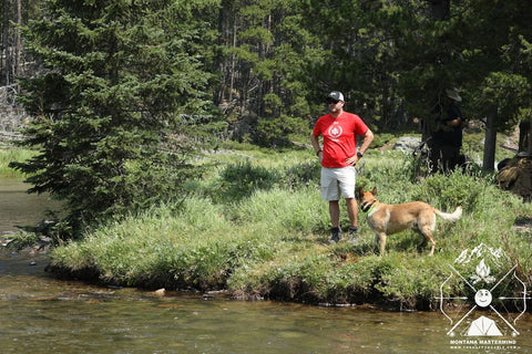 Jeff Ditsworth, Scanning for Trout Activity at a Resting Spot on the Hike