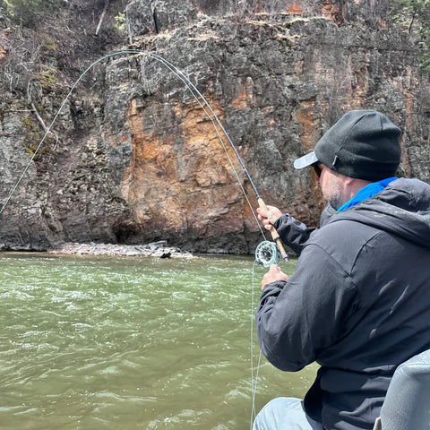 El Jefe 6 Weight Getting Bent on The Blackfoot River in Montana