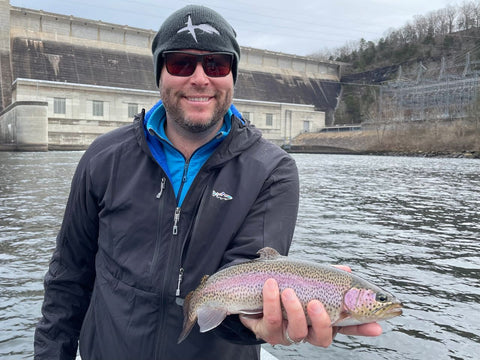 Jeff Ditsworth and one of many trout caught that day.