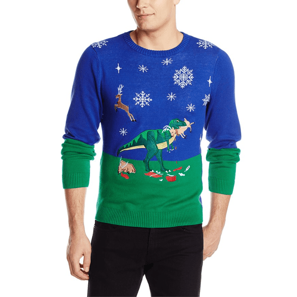 Jurassic Holiday Feast Unisex Christmas Sweater | American AF - AAF Nation