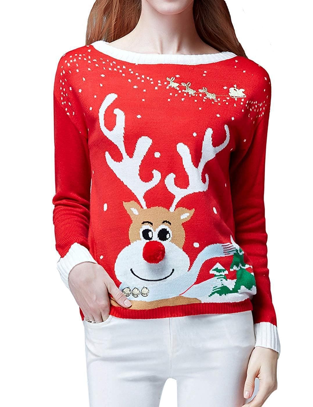 Рождественский свитер женский