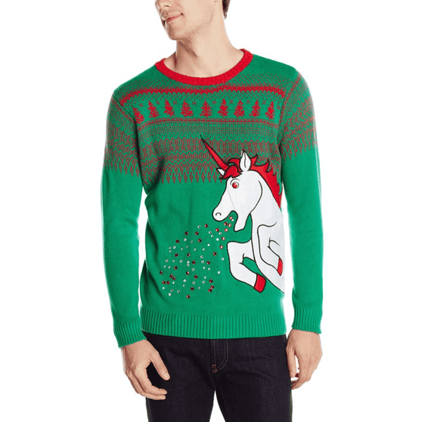 girls unicorn christmas sweater