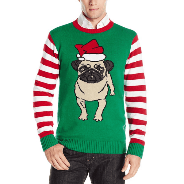 mens pug christmas sweater