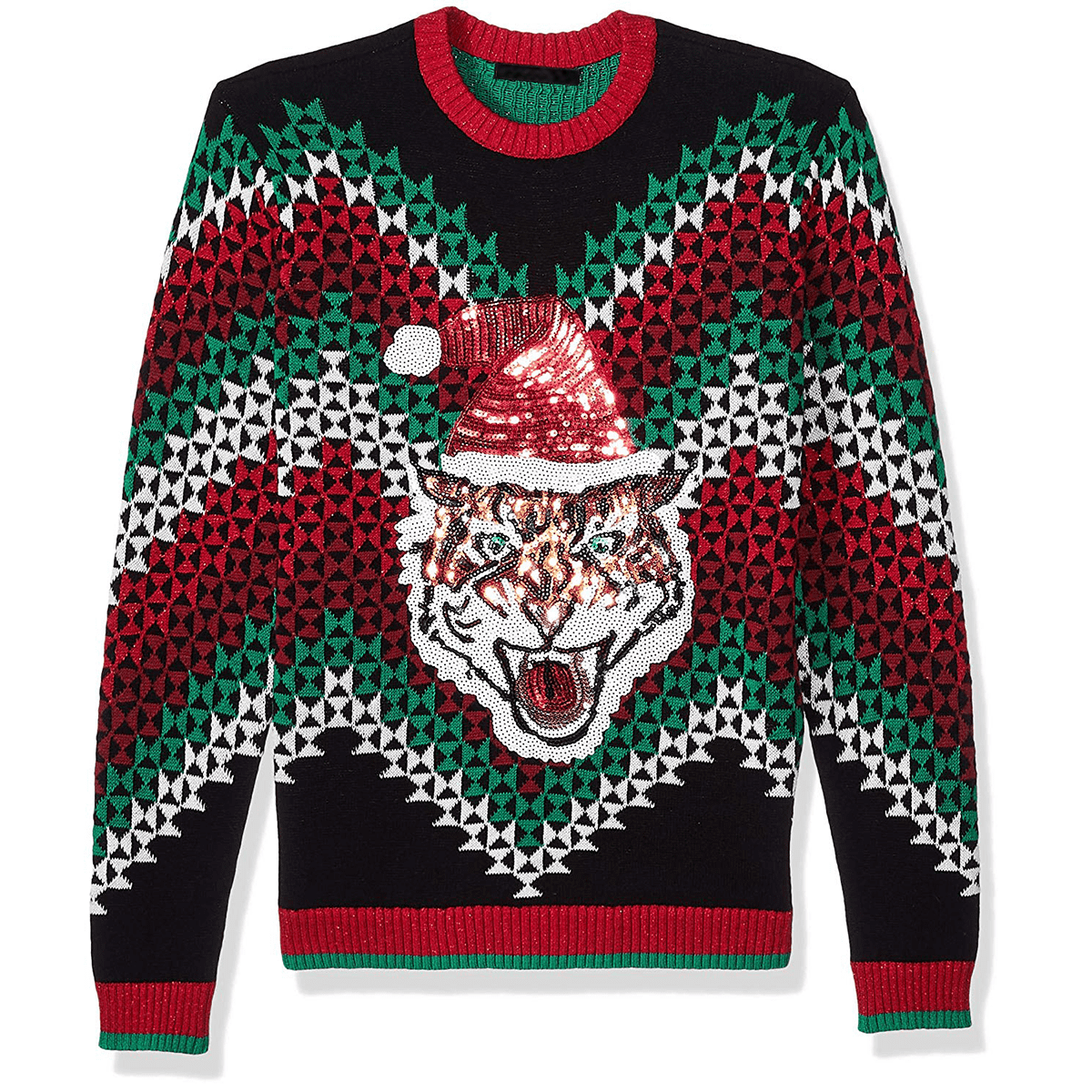Tiger in Christmas Hat Ugly Sweater UNISEX | American AF - AAF Nation