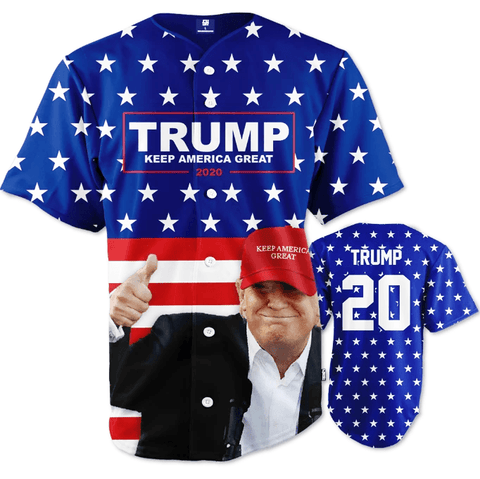 BLUE TRUMP #45 BASEBALL JERSEY 