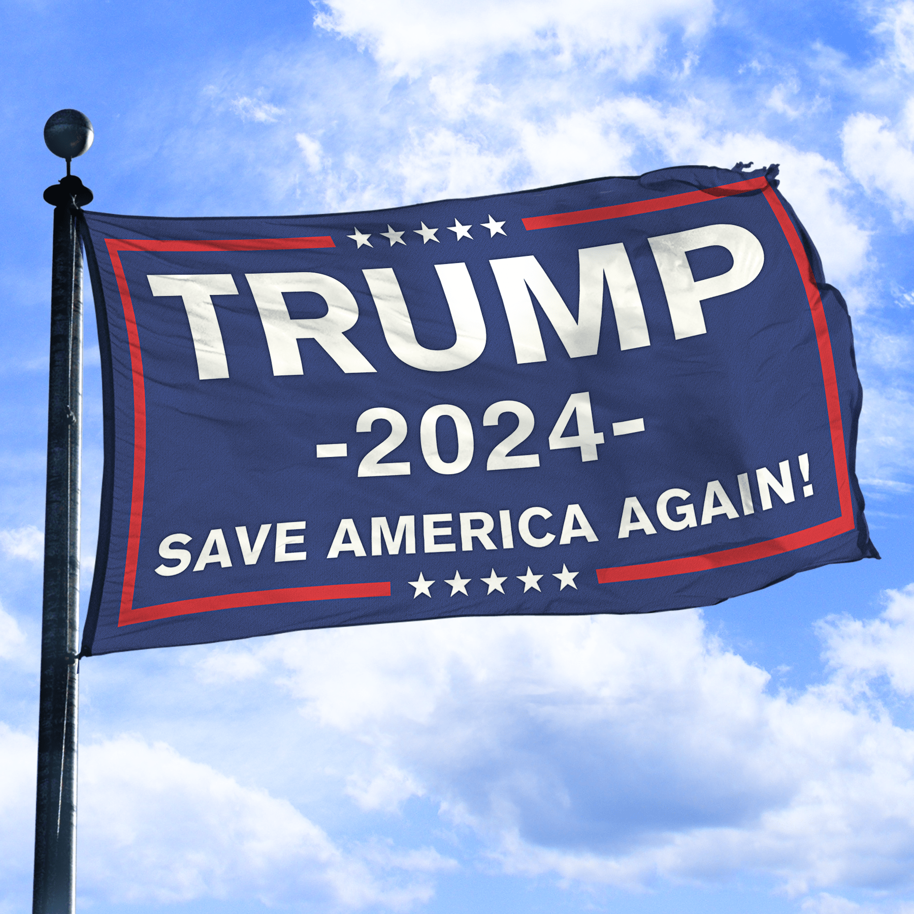 Trump 2024 Save America Again! Flag American AF AAF Nation