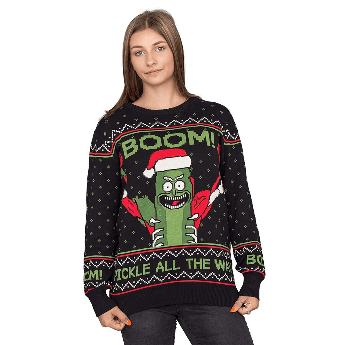 pickle rick sweater christmas