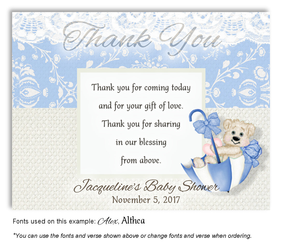 thank you baby shower