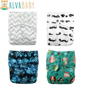 U PICK 2022 1pc Alvababy Baby Cloth Nappy AI2 Double Gusset Cloth Diapers Baby with Insert - ElKari Universal Brands - Alvababy Cloth Diapers