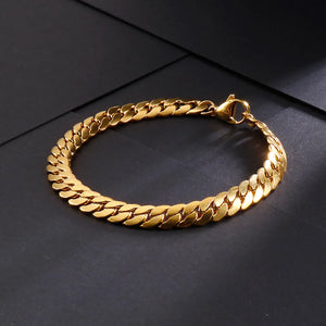 4/5/7mm Snake Chain Shiny Polished Link Couple Bracelet Simple Stainless Steel Trend jewelry - ElKari Universal Brands
