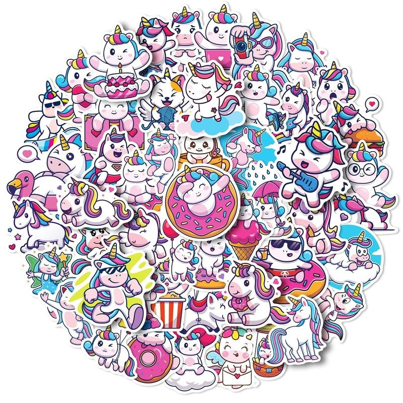 50 Count Unicorn Stickers