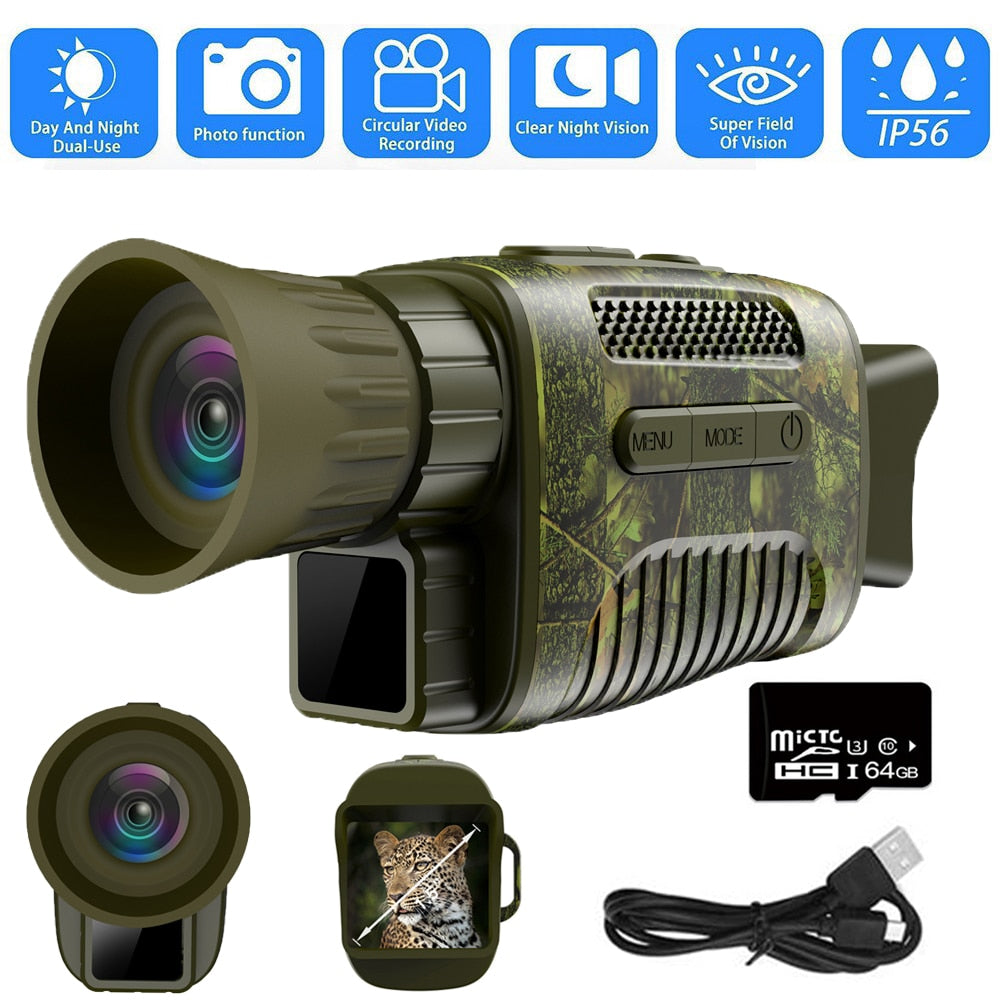1080P 4X Digital Zoom Monocular Night Vision Telescope