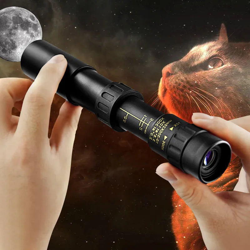10-300X Zoom HD Portable Strong Spyglass Monocular Telescope
