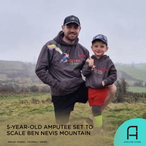 Five-year-old Albie Thomas and his dad are set to scale Ben Nevis.