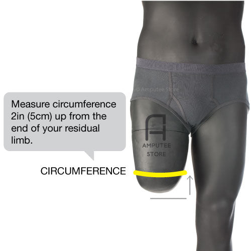 How to measure  above knee amputee for a Encore  V Liner.