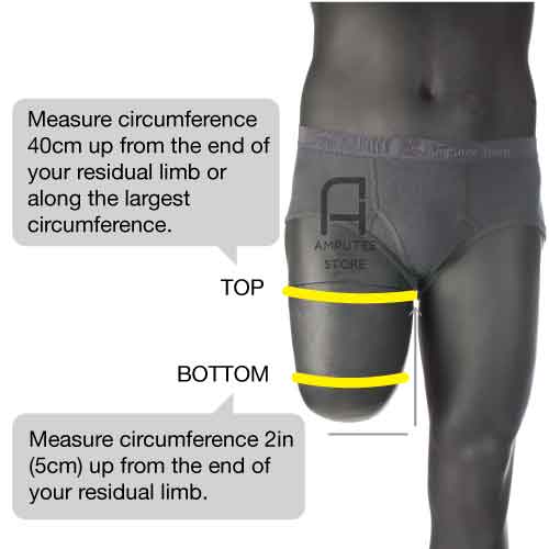 Measuring for Alliance Prosthetic BK prosthetic liner.