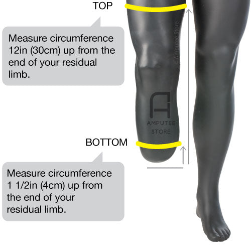 Measuring for Willowwood Alpha Classic BK prosthetic liner.