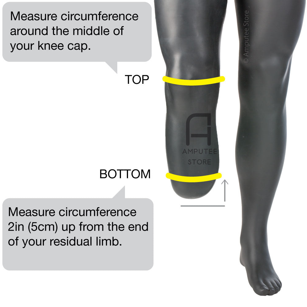 How to measure a below knee amputee for a knit rite liner liner prosthetic sock.