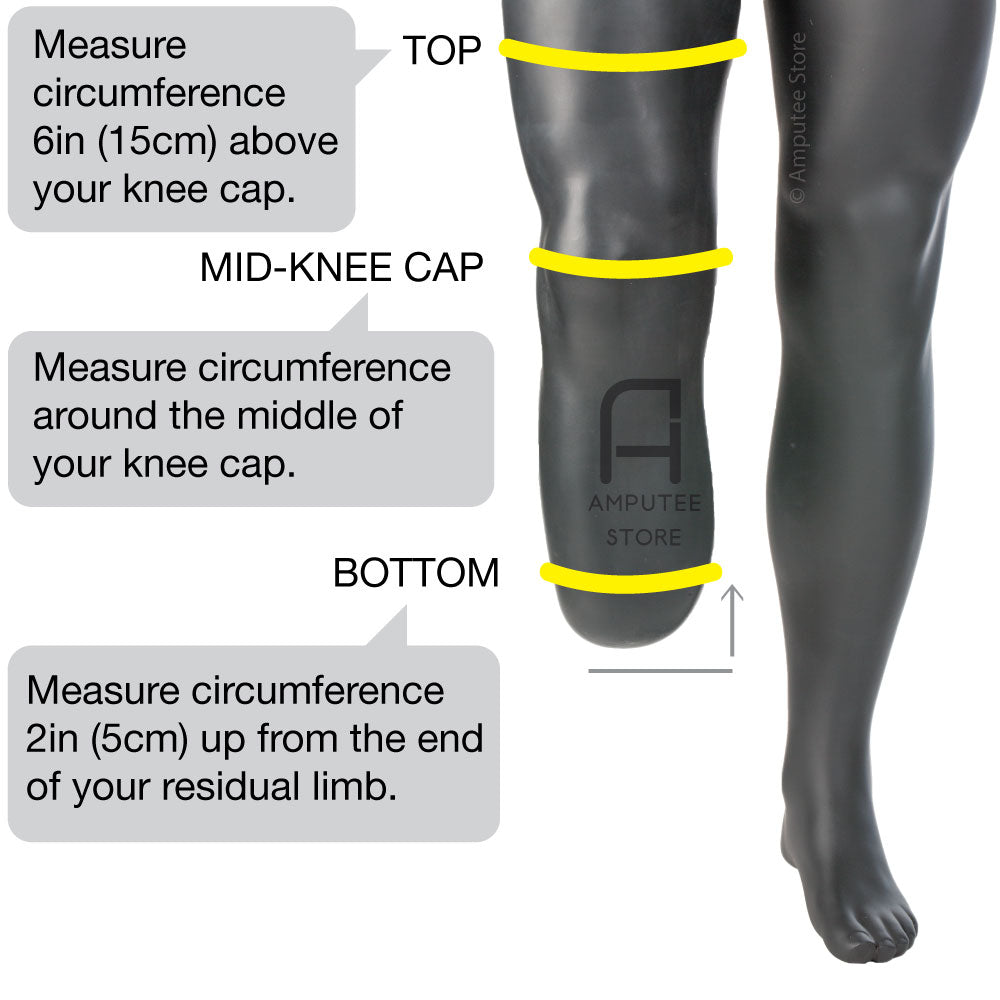 How to measure for a juzo bk stump shrinker.