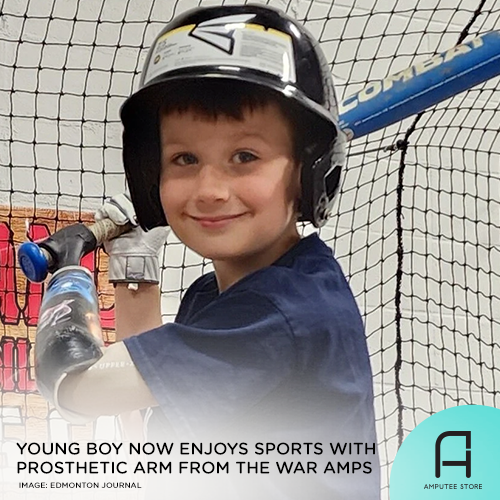 Eight-year-old Alaric Lavallee can fully enjoy his favorite sports with a prosthetic arm from The War Amps.