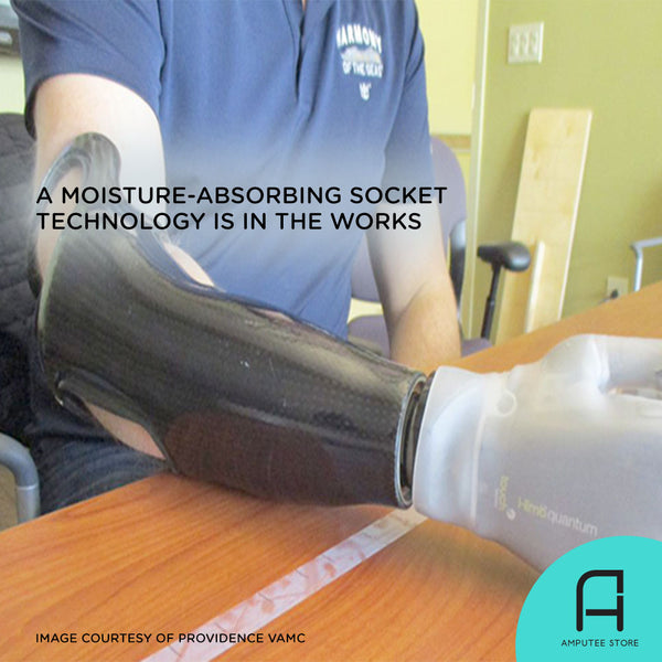 Veterans Affairs is testing a moisture-absorbing prosthetic socket.