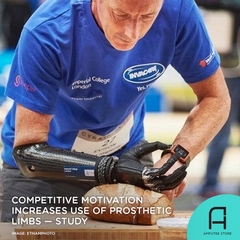 Researchers found that competitive motivation increases use of prosthetic limbs.