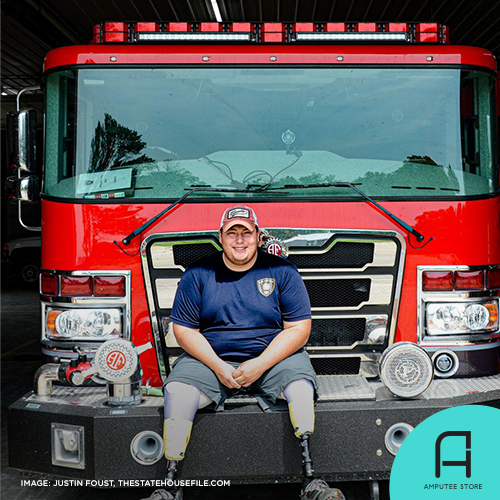 Double amputee firefighter Dustin Pruett advocates for better disability inclusion.