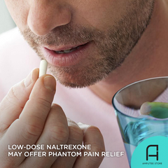 Low-dose naltrexone may relieve phantom limb pain.