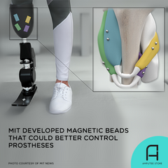 MIT researchers developed magnetic beads that could better control prosthetic limbs.