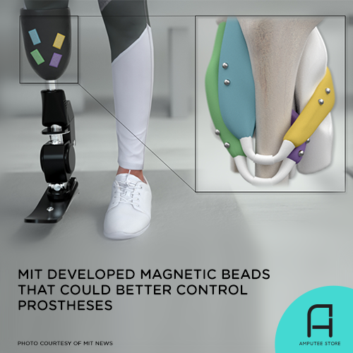 MIT researchers developed magnetic beads that could better control prosthetic limbs.