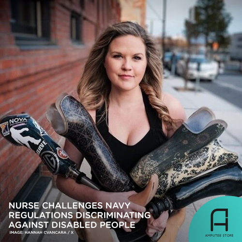 An orthopedic nurse challenges Navy regulations that discriminate against disabled people.