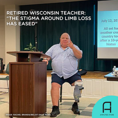 Retired Wisconsin teacher Sean Laughlin said that the stigma around limb loss has eased.