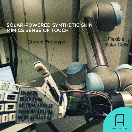 Scientists developed a solar-powered skin that can mimic the sense of touch.