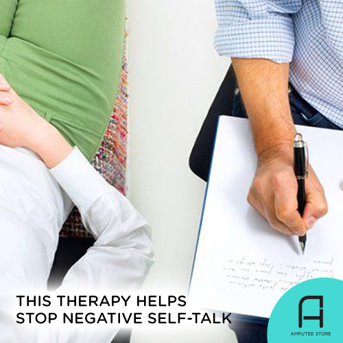 Cognitive behavioral therapy can help stop negative self-talk.
