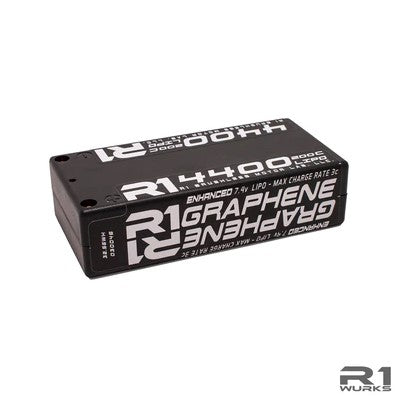 R1W030046 030046 Enhanced Graphene 7.4V 2S Shorty LiPo Battery, 4400mAh, 200C