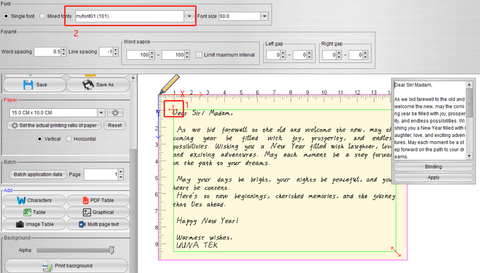 Bulk writing settings