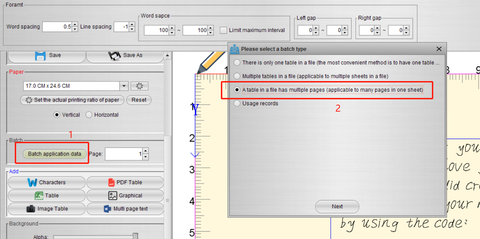 Bulk Writing Settings