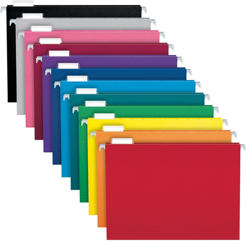 File Folders (Color Coded and Numbered)