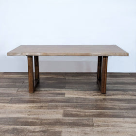 Image of Live Edge Dining Table with Sled Base