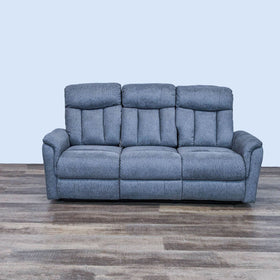 Image of Charcoal Gray Fabric Reclining Sofa