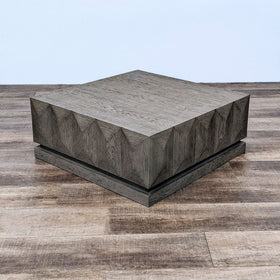 Image of Wood Coffee Table with Modified Chevron Pattern