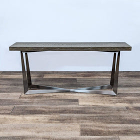 Image of Industrial Style Wood Console Table