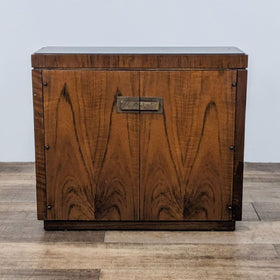 Image of Wood Cabinet with Glass Top