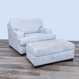 Image of Ashley Furniture Mercado Chair and a Half with Ottoman
