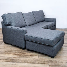 Image of Modern Charcoal Gray Sectional Sofa with Chaise Lounge