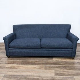 Image of Crate & Barrel Modern Blue Sofa